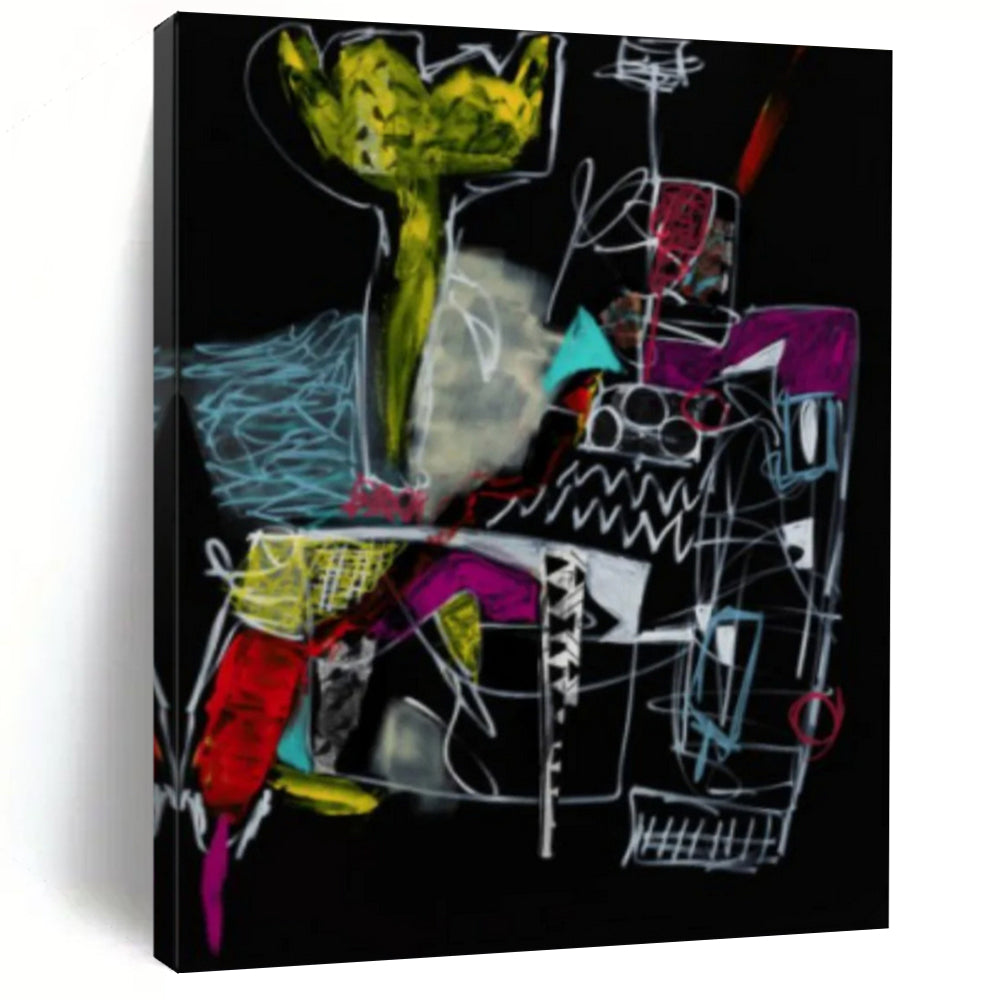 “Neon Night” Dark background with neon - like colors and lines. DTP294