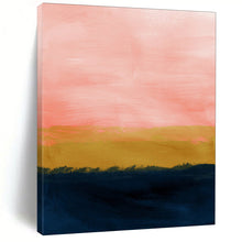 Load image into Gallery viewer, Pink and Gold Sunset Abstract Art, Perfect for Bohemian Living Room &amp; Dreamy Bedroom LargeART2022
