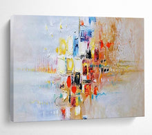 Load image into Gallery viewer, Abstract City Dusk Large - scale acrylic painting DLZ180
