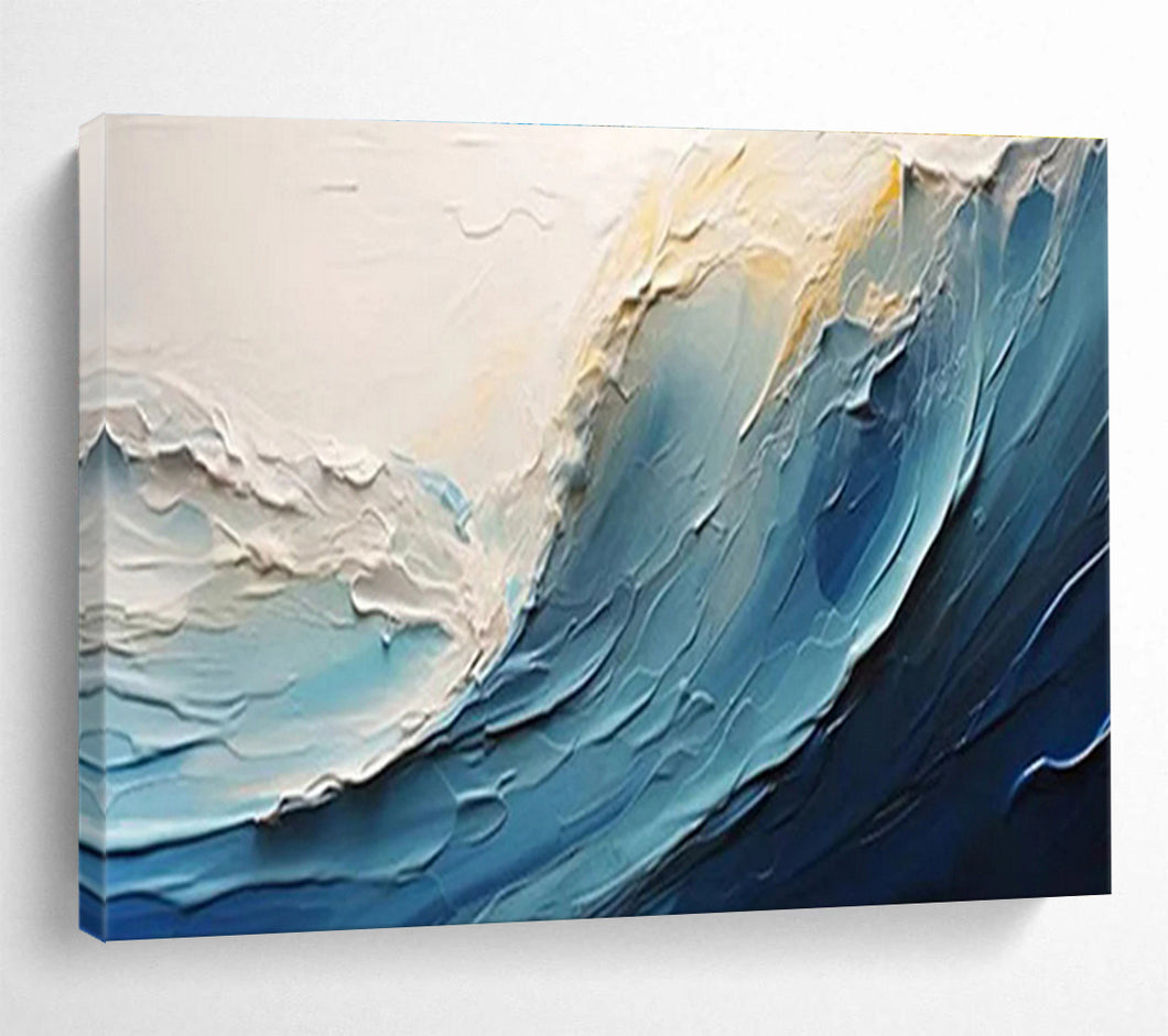 Textured Ocean Wave Abstract Painting DKH527