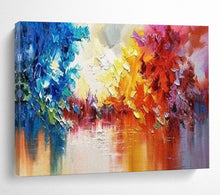 Load image into Gallery viewer, Colorful Forest Reflections: Vivid Nature - Inspired Abstract Large - Scale Hand - painted Abstract Acrylic Art DLZ186
