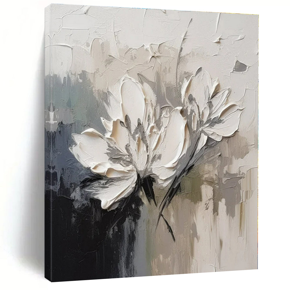 Textured Flower Abstract, Perfect for Romantic Bedroom & Feminine Dressing Room LargeART1342