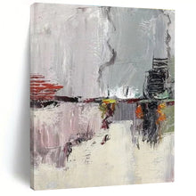 Load image into Gallery viewer, Gray, Red &amp; Colorful Abstract Urban Painting, Suited for City Loft &amp; Contemporary Café LargeART1459
