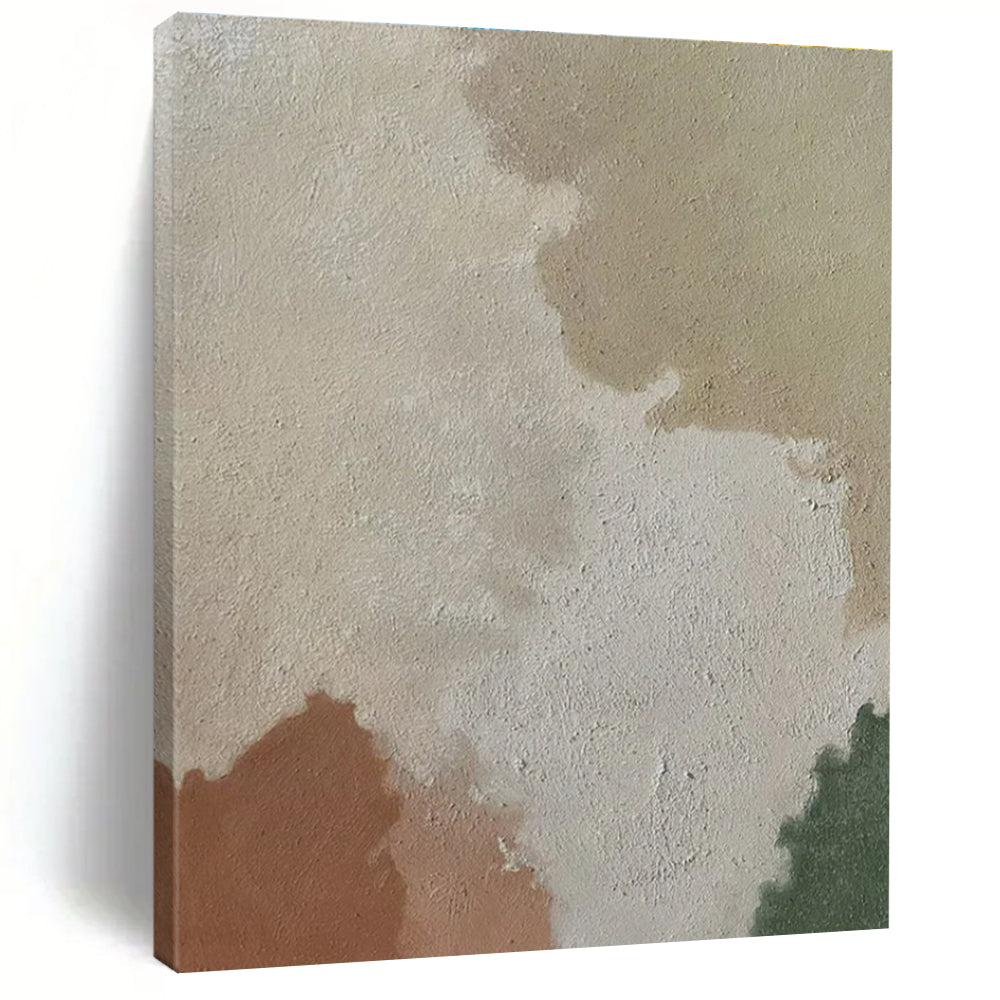 Earth - Toned Abstract Painting, Ideal for Bohemian Living Room & Warm - Vibe Café LargeART1433