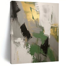 Load image into Gallery viewer, “Green, Gold, and Gray Abstract” – Earthy Abstract with Rich Color Mix DTP115
