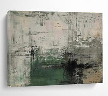 Load image into Gallery viewer, Grey - Green Textured Abstract Painting for Industrial Loft &amp; Modern Art Studio DKH151
