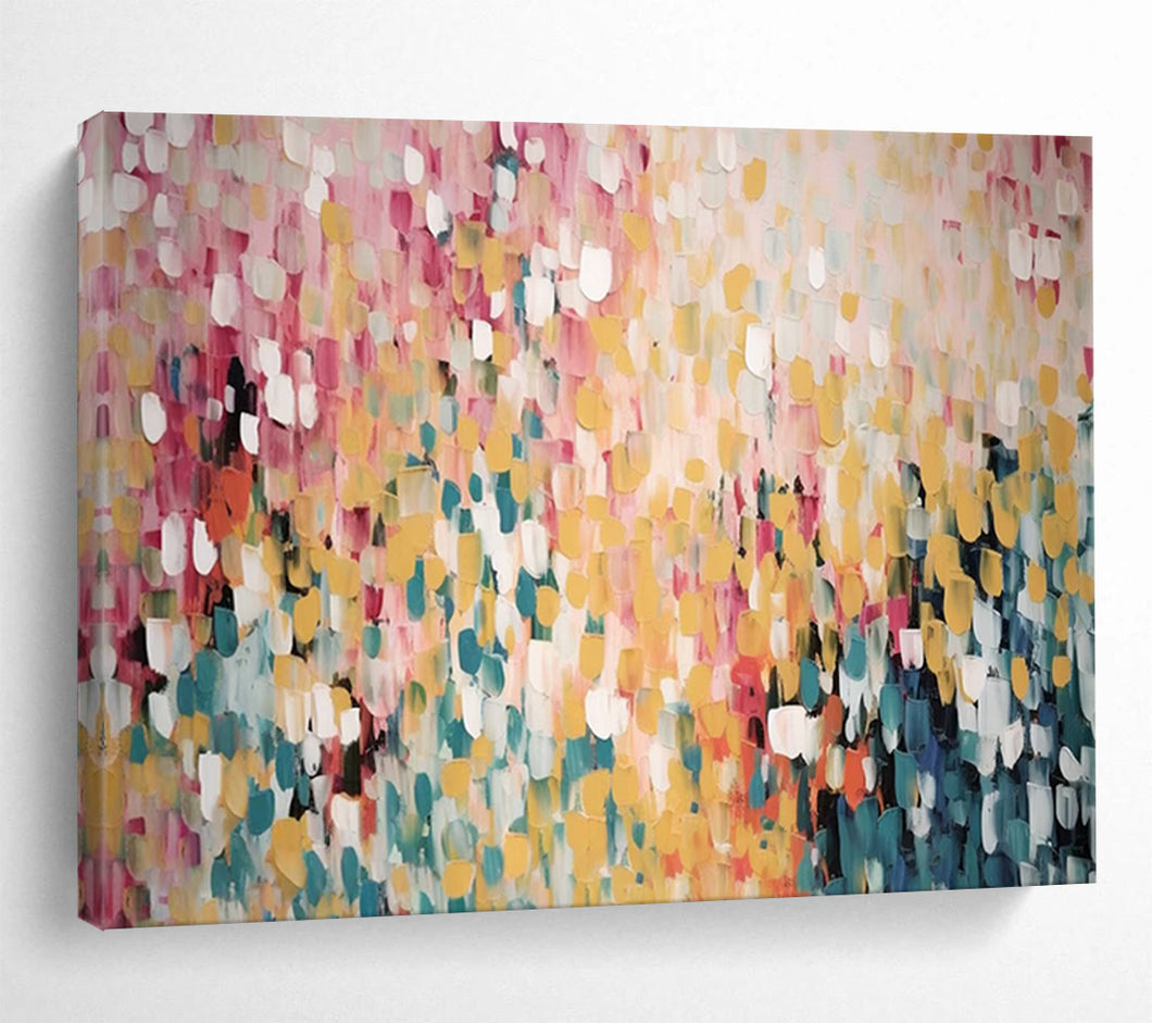 Pastel Patchwork Abstract Large - scale acrylic painting DLZ166