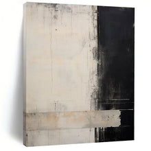 Load image into Gallery viewer, Black &amp; White Textured Abstract Painting, Ideal for Modern Office Lobby &amp; Monochrome Living Room LargeART1384
