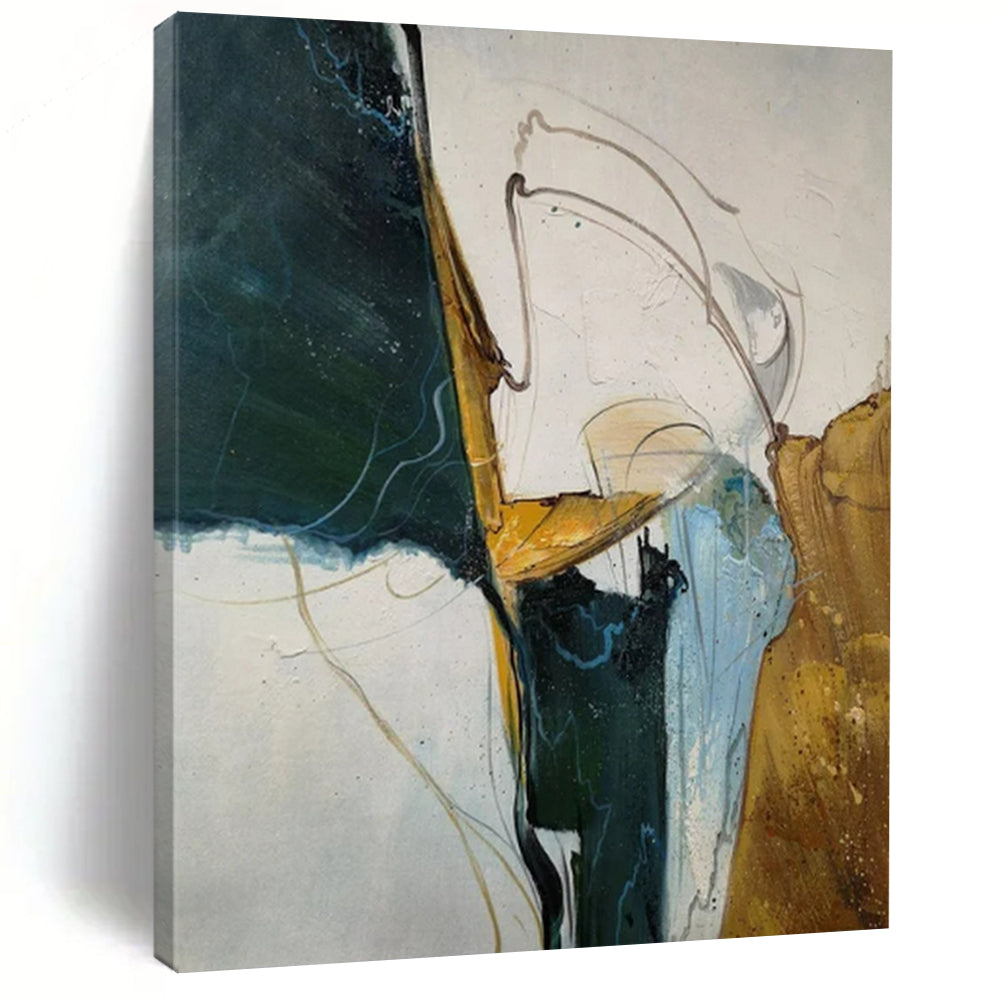 Abstract Painting, Earthy - Toned Abstract - For Kitchen & Breakfast Nook LargeART2338