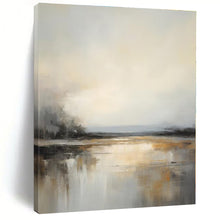 Load image into Gallery viewer, Misty River Abstract Canvas Painting, Ideal for Calming Bedroom &amp; Minimalist Office LargeART1284
