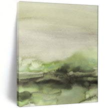 Load image into Gallery viewer, Green - Hued Watercolor Abstract Landscape, Suited for Nature - Lover’s Study &amp; Fresh Kitchen LargeART1965
