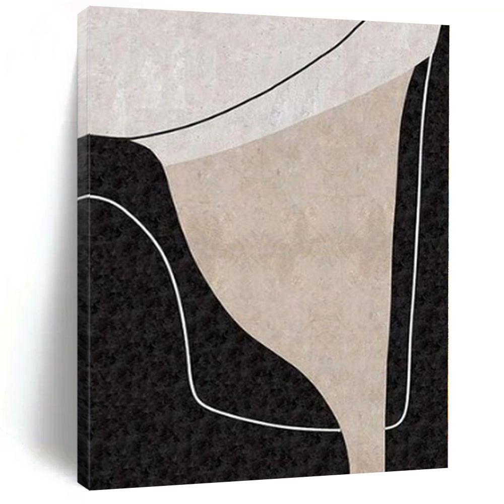 Neutral Tones Abstract Shapes Abstract Canvas Painting, Perfect for Contemporary Bedroom & Chic Gallery LargeART1105