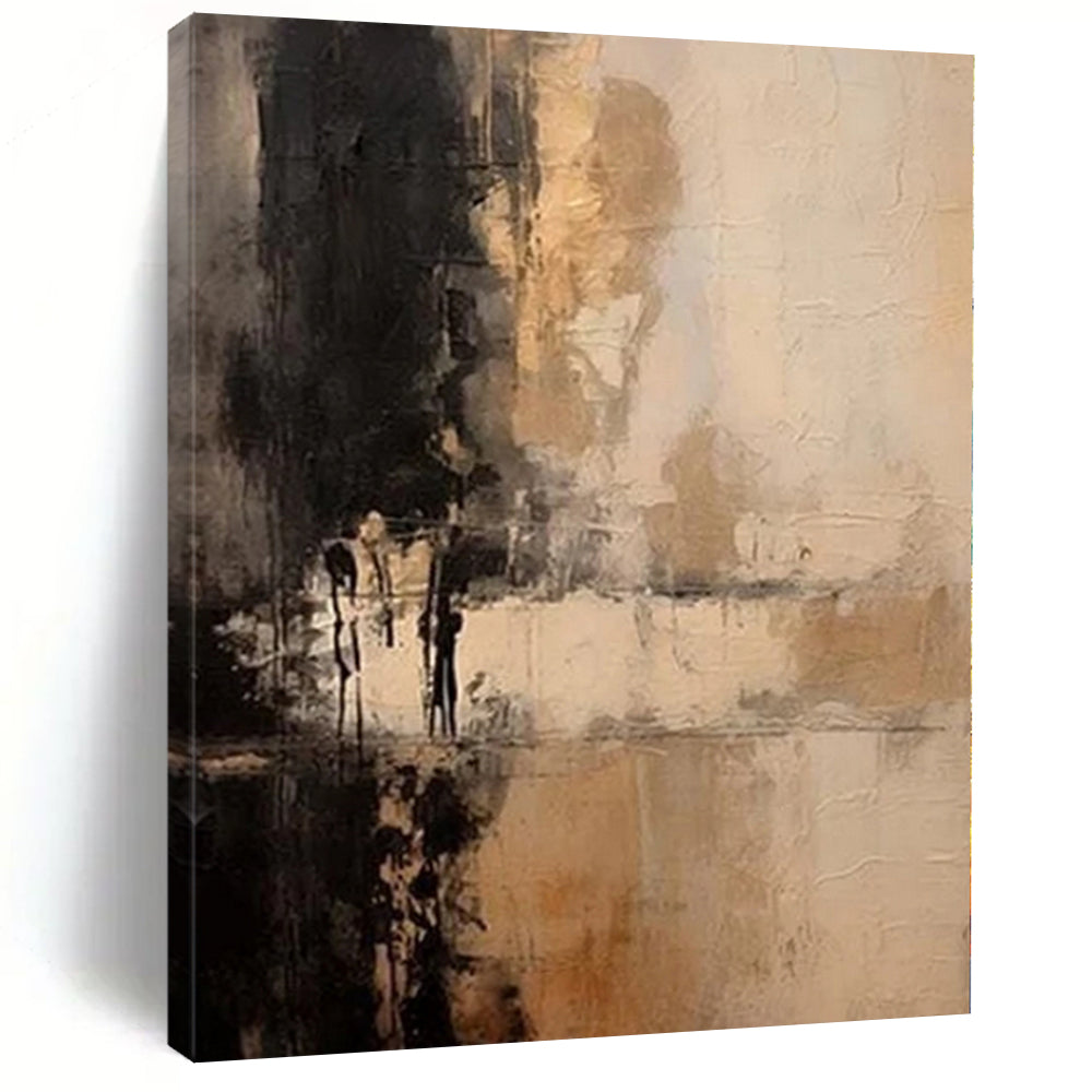Earthy Tones Abstract Scene Abstract Canvas Painting, Great for Rustic Bedroom & Nature - Inspired Office LargeART1217