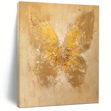 Load image into Gallery viewer, Textured Gold Butterfly Abstract Painting, Ideal for Glamorous Entryway &amp; Elegant Bedroom LargeART1899
