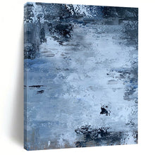 Load image into Gallery viewer, Blue and Gray Abstract Stream – Textured Acrylic Landscape DTP251
