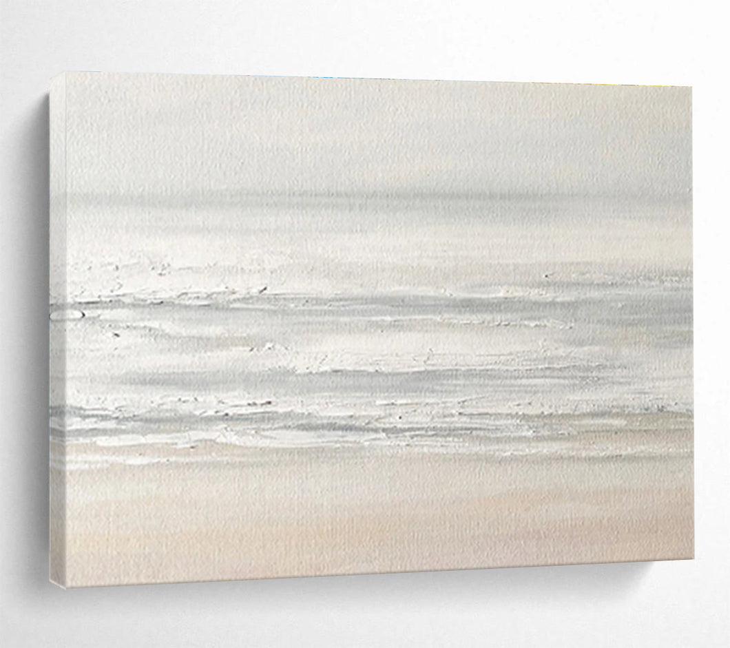 Minimalist Seaside Abstract Painting for Serene Spa & Modern Beach House DKH258
