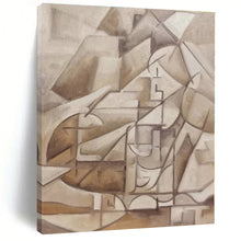 Load image into Gallery viewer, Large - Scale Brown - Toned Cubist Abstract Art for Art Gallery &amp; Retro - Chic Lounge LargeART0400
