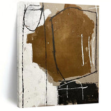 Load image into Gallery viewer, Earthy Tones Abstract Composition Abstract Canvas Painting, Perfect for Bohemian Bedroom &amp; Rustic Café LargeART1125
