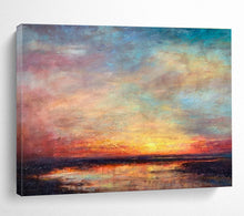 Load image into Gallery viewer, Colorful Sunset Landscape Painting on Canvas - “Vibrant Evening Skies” DKH776

