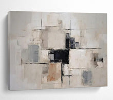 Load image into Gallery viewer, Neutral Geometric Abstract - Elegant Hallway Art LargeART1579
