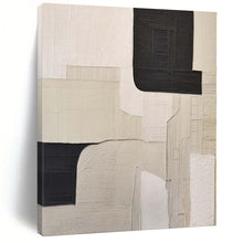 Load image into Gallery viewer, Grand Hand - painted Black &amp; White Geometric Layered Acrylic Art for Contemporary Lounges LargeART0148
