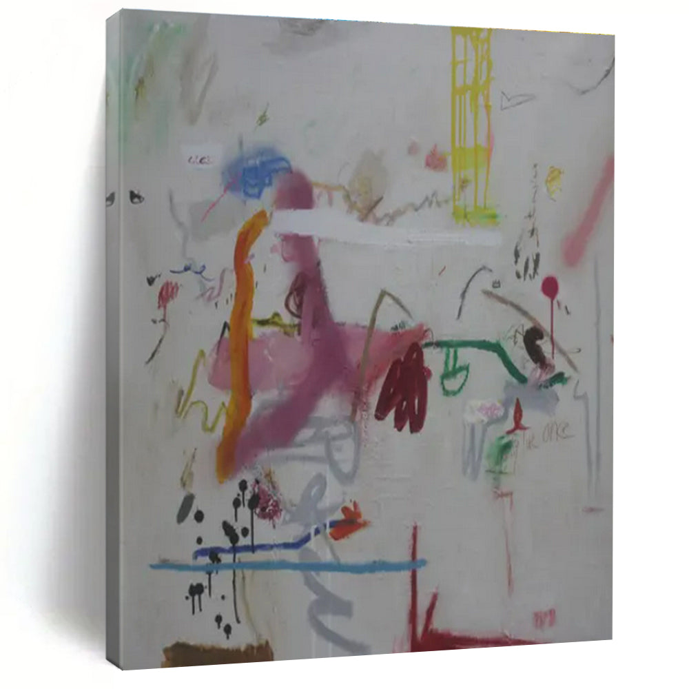 Colorful Abstract Chaos Painting - Perfect for Trendy Café & Artistic Studio Loft LargeART1409