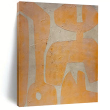 Load image into Gallery viewer, Orange - Beige Organic Abstract Acrylic Art, Fit for Kitchen Breakfast Nook &amp; Sunroom LargeART0988
