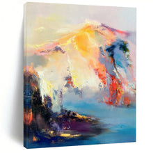 Load image into Gallery viewer, “Colorful Mountain Dreamscape” Abstract Painting on Canvas, Adventure - Inspired Bedroom Decor DKH1061
