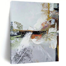 Load image into Gallery viewer, “Complex Impressions” – Layered Gray Abstract Acrylic with Textural Depth DTP047
