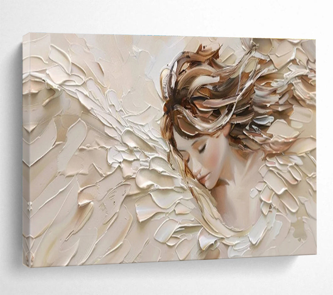 Textured Angel - Themed Abstract Painting On Canvas DKH454