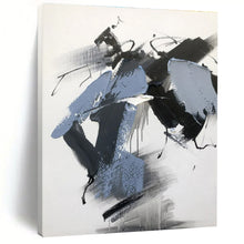 Load image into Gallery viewer, Custom Large - Scale Blue - Black Dynamic Strokes Art - Perfect for Modern Office &amp; Creative Studio LargeART0795
