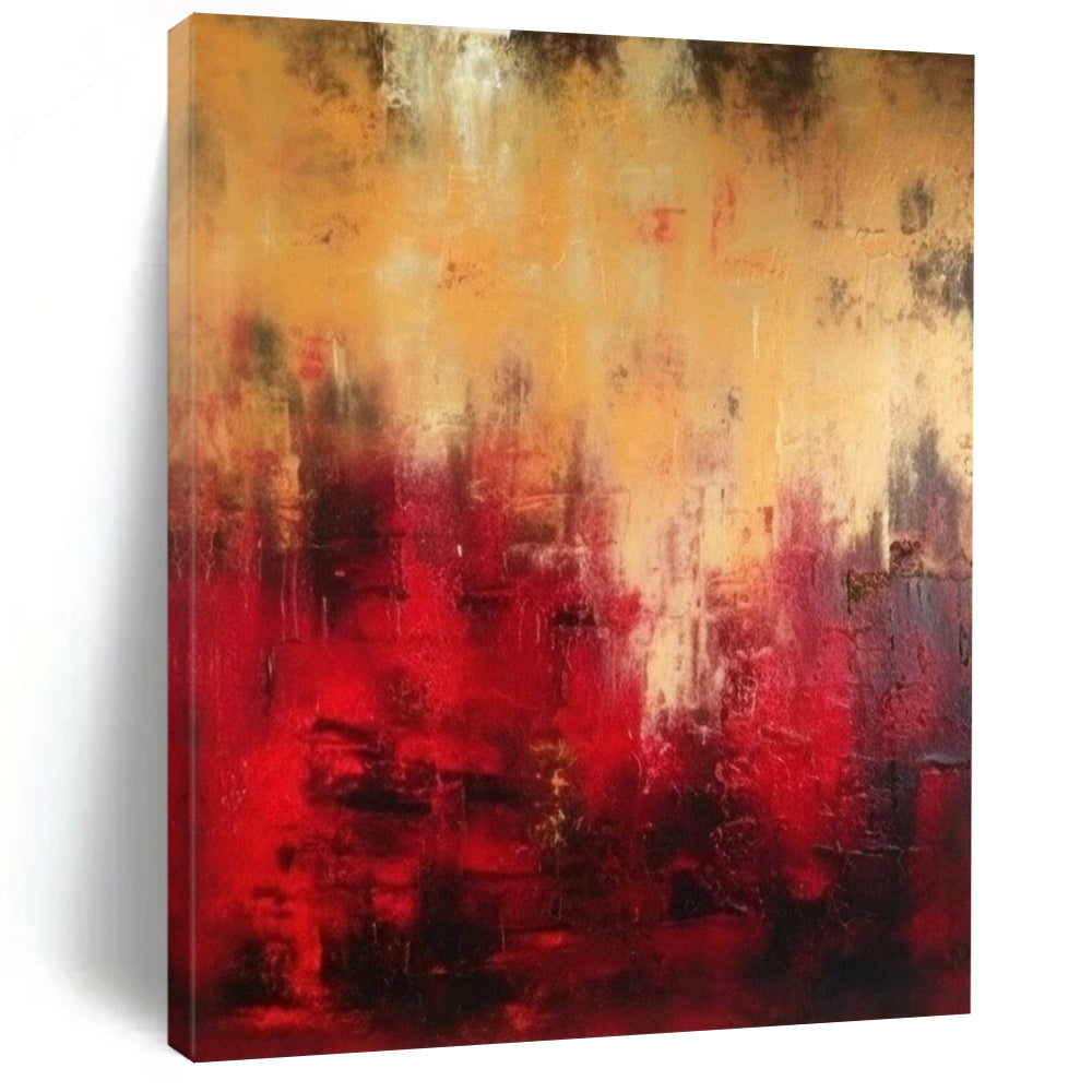 Fiery Abstract Abyss Acrylic Art, Great for Game Room & Bold Entryway LargeART1027