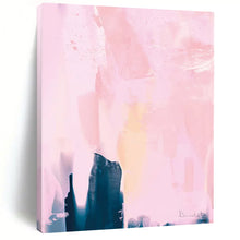 Load image into Gallery viewer, “Pink Haze” - Soft pinks, dark blue, layered brushstrokes, ethereal vibe DTP180
