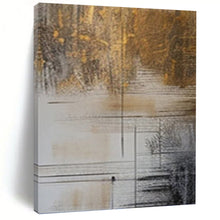 Load image into Gallery viewer, “Golden - Accented Geometric Abstract” Abstract Painting on Canvas, Luxe Decor Choice DKH980
