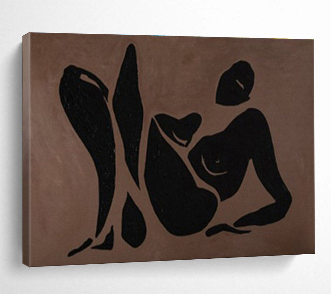 Abstract Figurative Painting on Canvas - “Elegant Silhouettes” DKH743
