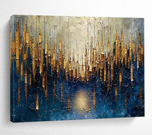 Load image into Gallery viewer, Golden Forest Abstract Acrylic painting DLZ157
