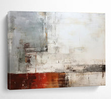 Load image into Gallery viewer, Gray, White &amp; Rust Abstract Minimalist Art - Great for Industrial Loft &amp; Modern Study DKH043
