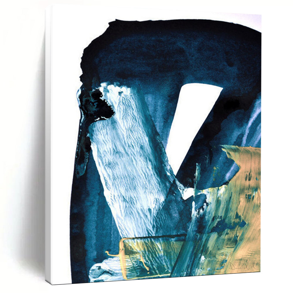 Blue - Gold Waterfall Force – Blues, Whites, Golds, Browns for Abstract Falls DTP190