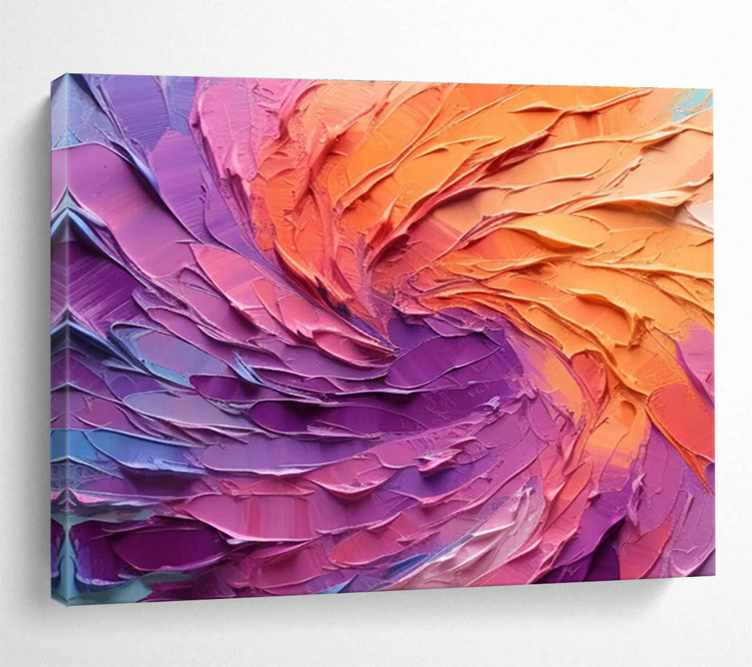 Colorful Swirl “Vibrant Motion” Painting on Canvas, Abstract Expressionist Art DKH820