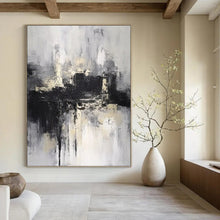 Load image into Gallery viewer, Monochrome Urban Reflection Art for Minimalist Apartment &amp; Industrial Gallery LargeART0919

