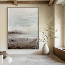 Load image into Gallery viewer, “Misty Horizon” - Soft grays, whites, and subtle blues for a serene landscape DTP153
