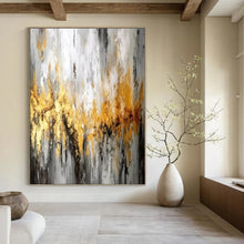 Load image into Gallery viewer, Gold - Gray Urban Abstraction Art for Sophisticated Penthouse &amp; Art - Centric Office LargeART0923
