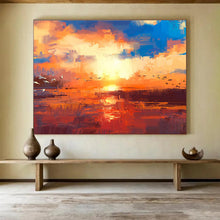 Load image into Gallery viewer, Vibrant Abstract Sunset Bird Painting On Canvas DKH387
