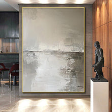 Load image into Gallery viewer, Large Gray and White Abstract Landscape Art - Ideal for Modern Zen Space &amp; Art - Centric Library LargeART0772

