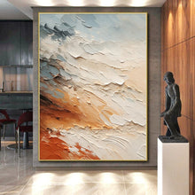 Load image into Gallery viewer, Hand - painted Generous - sized Multi - Tone Textured Abstract Acrylic Art for Rustic Dining Rooms LargeART0080
