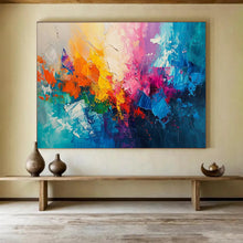 Load image into Gallery viewer, Hand - Painted Vivid Color Block Abstract Acrylic Art for Creative Studio Space LargeART1643
