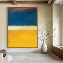 Load image into Gallery viewer, Blue, Yellow &amp; Red Color - Blocked Abstract, Suited for Bold Entryway &amp; Modern Kitchen LargeART1945
