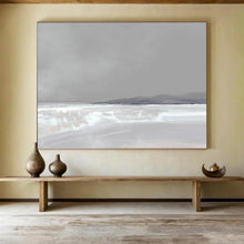 Load image into Gallery viewer, Minimalist Gray Abstract Horizon Abstract acrylic painting DLZ137
