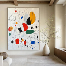 Load image into Gallery viewer, “Colorful Abstract Shapes Composition” - Multicolor Abstract Art on Canvas DKH1184
