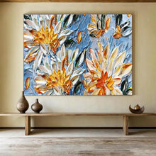 Load image into Gallery viewer, Textured Daisies “Bold Blooms” Painting on Canvas, Vivid Floral Art DKH896
